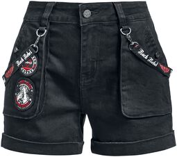 Comfy shorts patches and straps, Rock Rebel by EMP, Shorts