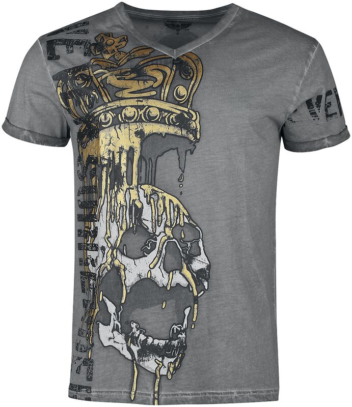 Skull and crown print
