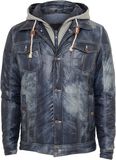 Hooded Denim Look Jacket, Urban Classics, Jeansjakke