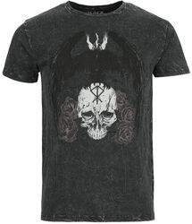 Black washed Skull & Crown, Black Premium by EMP, T-shirt
