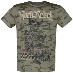 T-shirt skull print & lettering, Rock Rebel by EMP, T-shirt