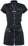 Military Buckle Dress, Black Premium by EMP, Kort kjole