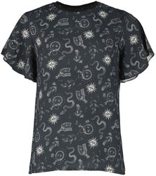 T-shirt with all-over print, Gothicana by EMP, T-shirt
