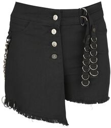 Black shorts details, Gothicana by EMP, Shorts