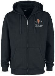 Zip hoodie with rock hand motif and EMP logo, EMP Stage Collection, Hættetrøje med lynlås