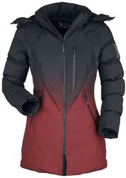 Winter Jacket with Black-Red Colour Gradient, RED by EMP, Overgangsjakke