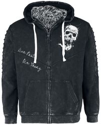 Zip hoodie with detachable mask, Rock Rebel by EMP, Hættetrøje med lynlås