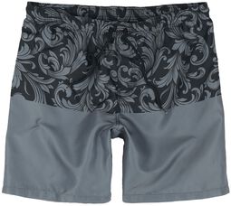 Ornament Print Swim Shorts, Black Premium by EMP, Badeshorts