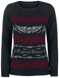 Knitted Skull Sweatshirt, Rock Rebel by EMP, Striktrøje