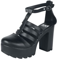 Plateau High Heels, Black Premium by EMP, Høj hæl