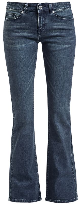 Grace - mørkeblå jeans med flare