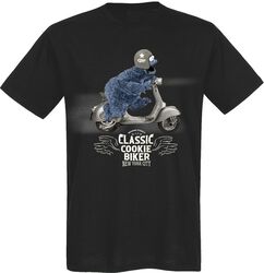 Cookie Monster - Classic cookie biker, Sesamstrasse, T-shirt