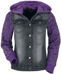 Denim Jacket with Sweat Sleeves and Hood, Full Volume by EMP, Jeansjakke