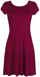 Red Dress with Back Cut-out and Decorative Lacing, Black Premium by EMP, Kort kjole