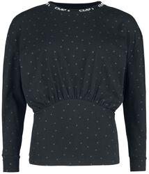 Long-sleeved shirt with all-over rock hand print, EMP Stage Collection, Langærmet