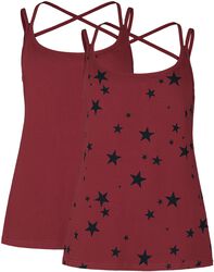 Double pack of ladies’ tops with stars, RED by EMP, Top