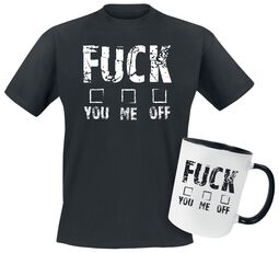 Gavesæt - Fuck you me off, Slogans, T-shirt