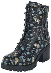 Lace-up boots with all-over print, RED by EMP, Støvle