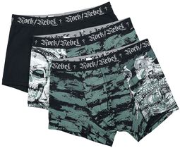 Boxer Shorts 3-Pack in Uni-Colour and with Print
