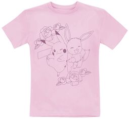 Børn - Pikachu and Eevee, Pokémon, T-shirt til børn