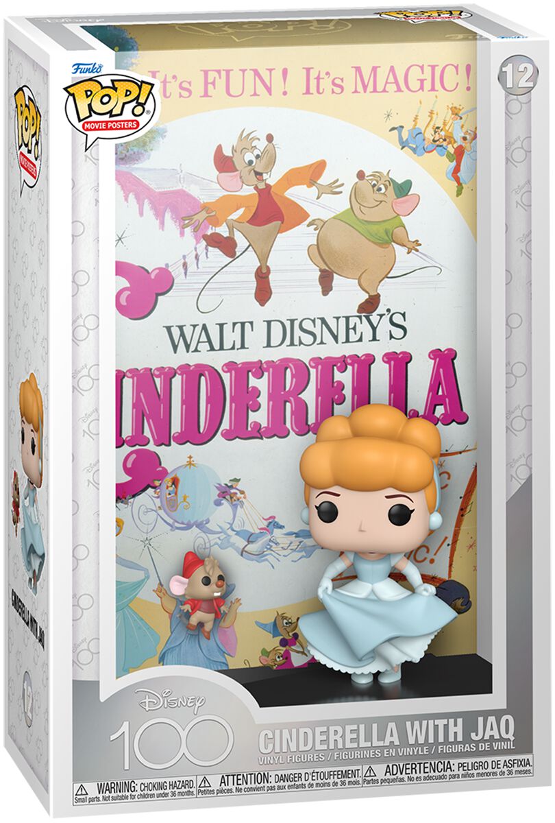 Disney 100 - Filmplakat - Cinderella with Jaq vinyl figurine no. 12 | Askepot Pop! EMP