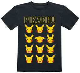 Børn - Pikachu Faces, Pokémon, T-shirt til børn