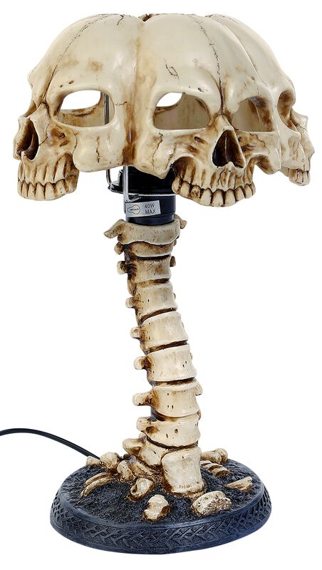 Elektrisk bordlampe Kranie på rygrad