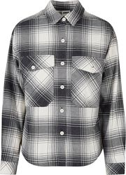 Ladies’ oversized chequered shirt, Urban Classics, Langærmet skjorte