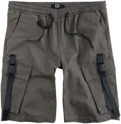 Shorts With Side Pockets and Strap Details, RED by EMP, Shorts