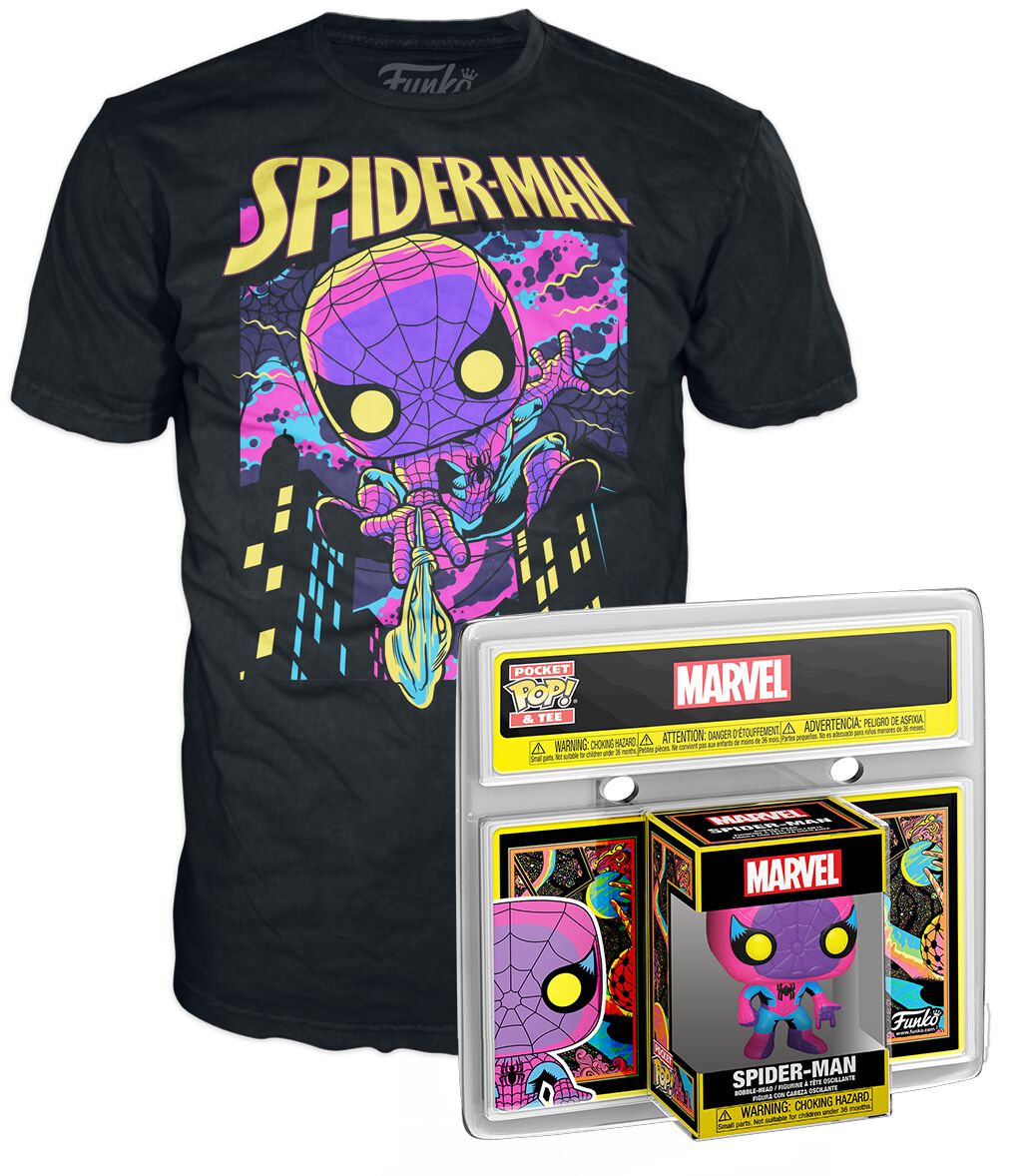 hundrede Withered mørk Spider-Man (Blacklight) - Pocket POP! & Kids' Tee | Spiderman Funko Pop! |  EMP