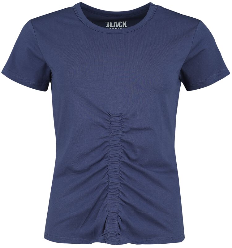 Blue t-shirt, gathered front