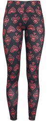 Leggings with Ace of Spades All-Over Print